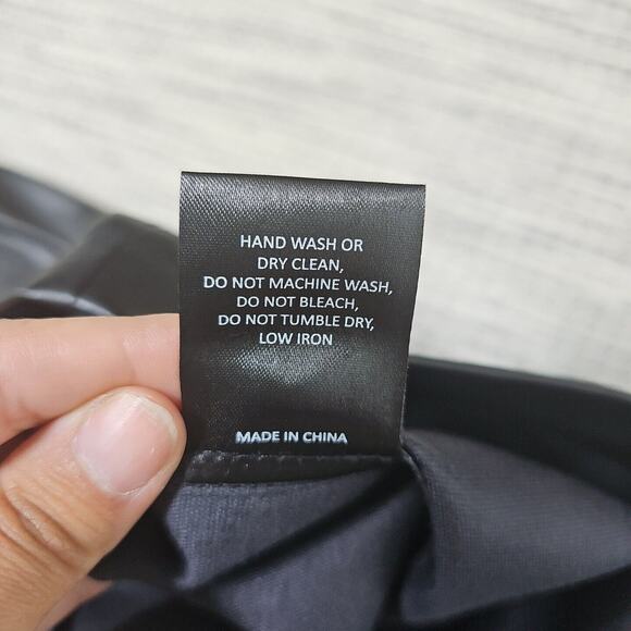 Hutch x Anthropologie Black Rez Faux Leather Flare Dress Pants Womens Size 12 - Picture 2 of 12